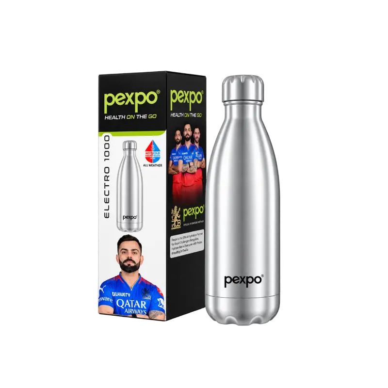 ELECTRO 1000, HOT & COLD ISI CERTIFIED INSULATED THERMOSTEEL WATER BOTTLE 1000 ML STEEL FLASK